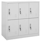 Opbergkast voor verschillende spullen met modern en duurzaam design - Lichtgrijs / 1 / Met 6 lockers - Opbergkasten &