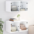 Opbergkasten met glazen deuren voor een lege muur decoratie - Opbergkasten & lockerkasten