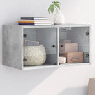 Opbergkasten met glazen deuren voor een lege muur decoratie - Betongrijs / 1 - Opbergkasten & lockerkasten