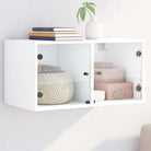 Opbergkasten met glazen deuren voor een lege muur decoratie - Wit / 1 - Opbergkasten & lockerkasten