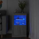 Opbergkasten met RGB LED-verlichting en bewerkt hout - Grijs sonoma / 1 - Opbergkasten & lockerkasten
