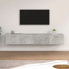 Opbergkasten van bewerkt hout voor muurbevestiging en decoratie - Betongrijs / 100 x 36.5 x 35 cm / 1 - Opbergkasten &