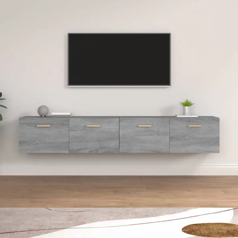 Opbergkasten van bewerkt hout voor muurbevestiging en decoratie - Grijs sonoma / 100 x 36.5 x 35 cm / 1 - Opbergkasten