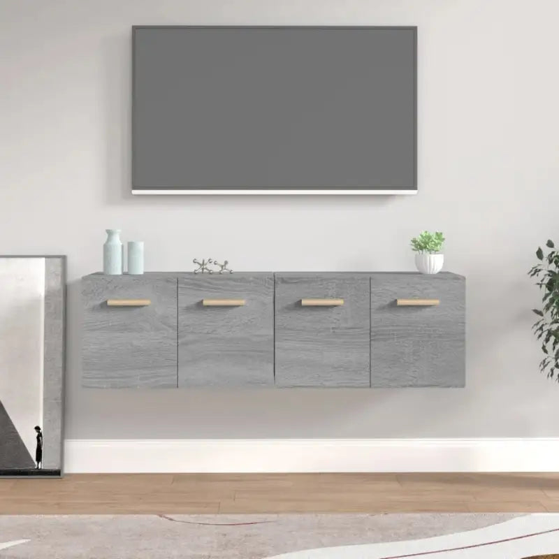 Opbergkasten van bewerkt hout voor muurbevestiging en decoratie - Grijs sonoma / 60 x 36.5 x 35 cm / 1 - Opbergkasten &