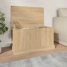 Opbergkist van bewerkt hout voor decoratie en praktische opbergruimte - Sonoma eiken / 70 x 40 x 38 cm / 1