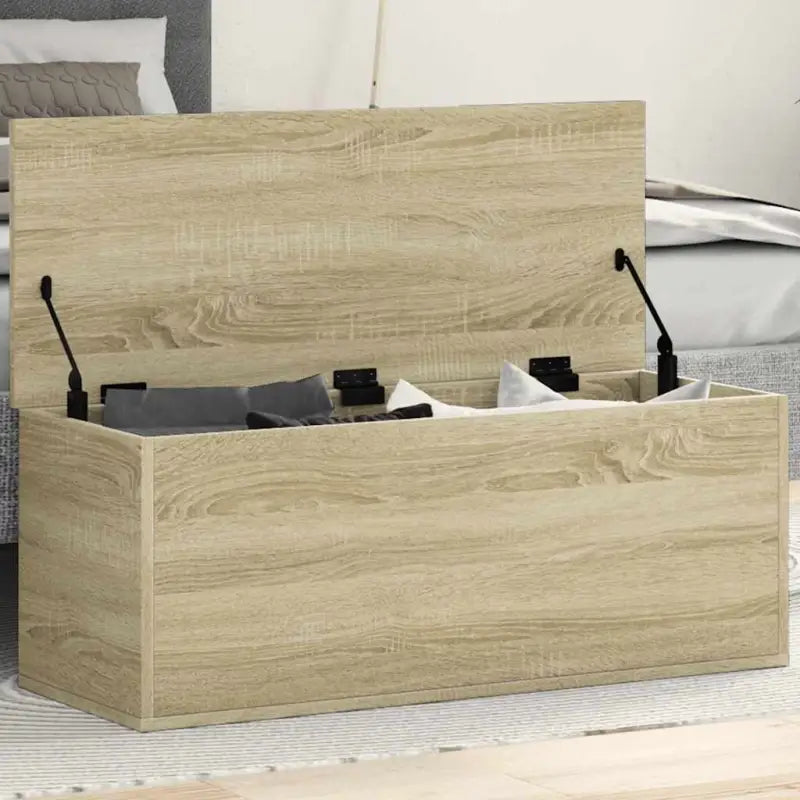 Opbergkisten van bewerkt hout voor overzichtelijke opbergruimte - Sonoma eiken / 90 x 35 x 35 cm / 1 - Opbergkisten