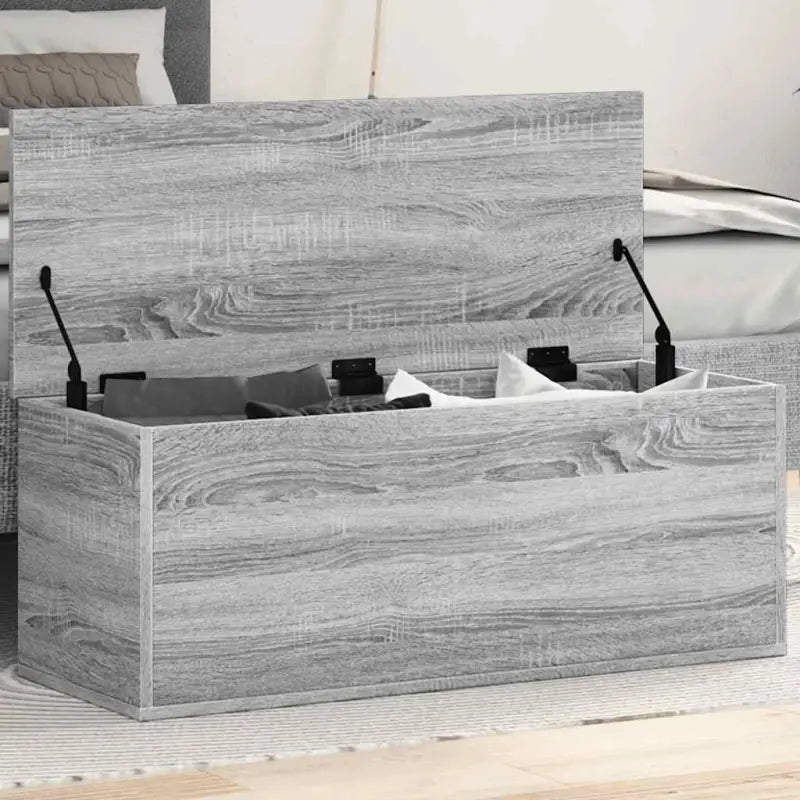 Opbergkisten van bewerkt hout voor overzichtelijke opbergruimte - Grijs sonoma / 90 x 35 x 35 cm / 1 - Opbergkisten