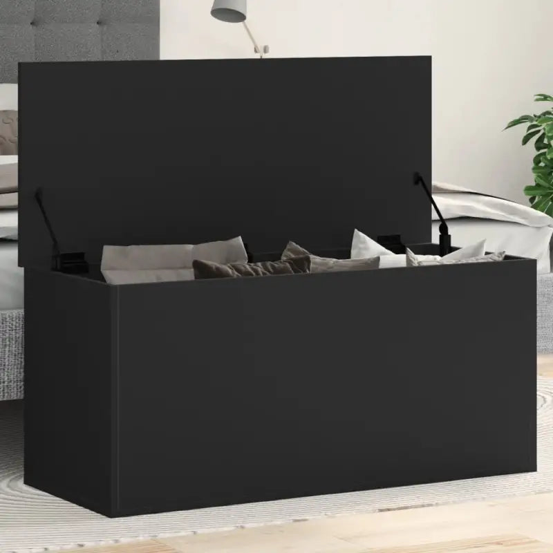 Opbergkisten van bewerkt hout voor overzichtelijke opbergruimte - Zwart / 100 x 42 x 46 cm / 1 - Opbergkisten