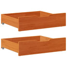 Opberglade voor huishoudelijke artikelen van massief grenenhout - Wasbruin / 65 x 55 x 16 cm - Opbergladen