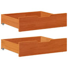Opberglade voor huishoudelijke artikelen van massief grenenhout - Wasbruin / 75 x 55 x 16 cm - Opbergladen