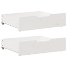 Opberglade voor huishoudelijke artikelen van massief grenenhout - Wit / 65 x 55 x 16 cm - Opbergladen