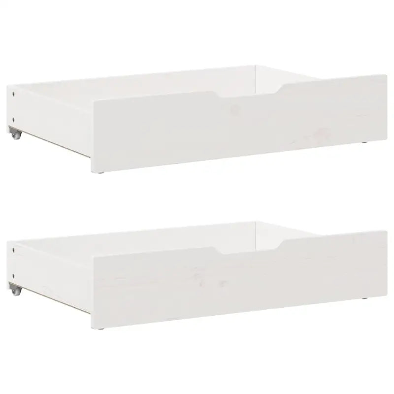 Opberglade voor huishoudelijke artikelen van massief grenenhout - Wit / 85 x 55 x 16 cm - Opbergladen