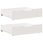 Opberglade voor huishoudelijke artikelen van massief grenenhout - Wit / 75 x 55 x 16 cm - Opbergladen