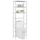 Opbergrek voor boven het toilet voor een overvolle badkamer - Zilver / 53 x 28 x 169 cm - Handdoekrekken & -houders
