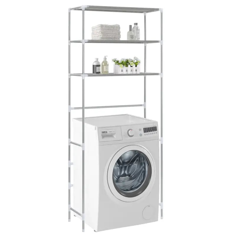 Opbergrek voor boven het toilet voor een overvolle badkamer - Zilver / 69 x 28 x 169 cm - Handdoekrekken & -houders