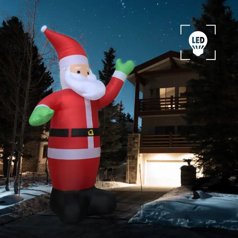 Opblaasbare kerstman met ingebouwde ventilator voor een feestelijke tuinversiering - 600 cm / 1 - Kerstverlichting