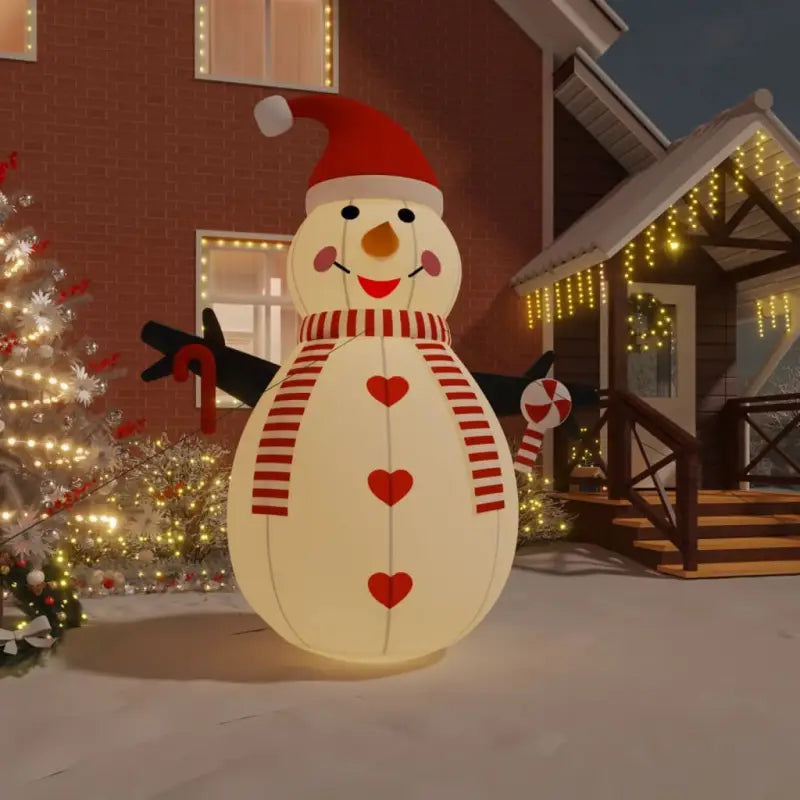 Opblaasbare sneeuwpop met ingebouwde ventilator van oxford stof - 360 cm / 1 - Kerstverlichting