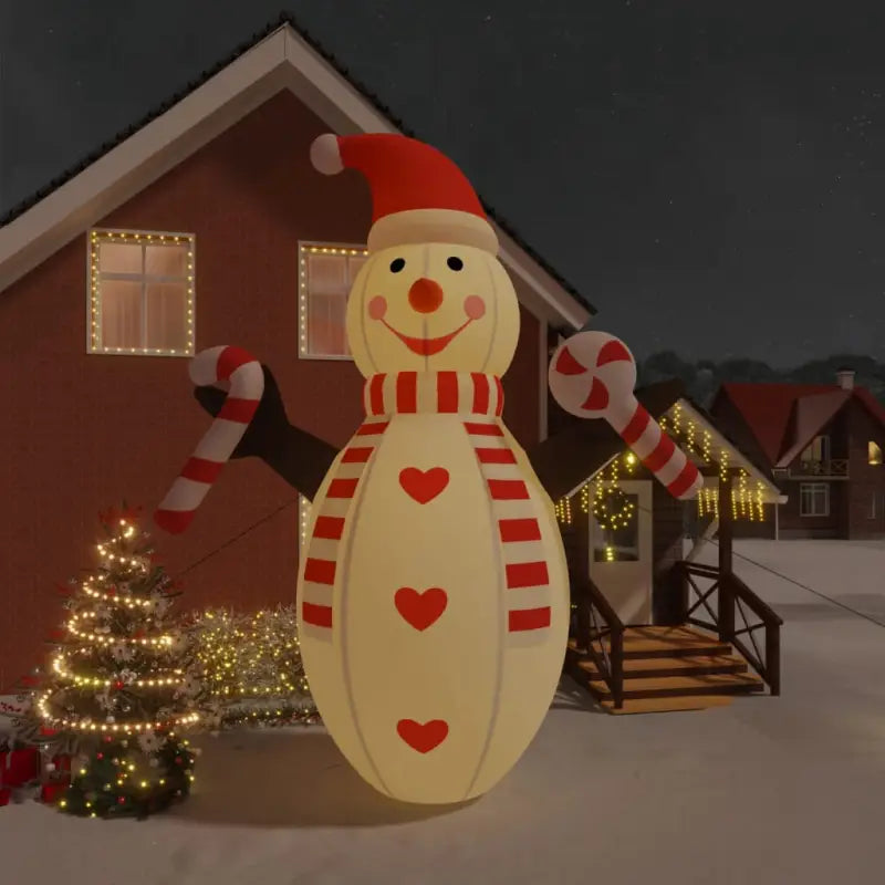 Opblaasbare sneeuwpop met ingebouwde ventilator van oxford stof - 630 cm / 1 - Kerstverlichting