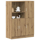 Open planken van bewerkt hout voor organiserende keukenkasten - artisanaal eikenkleurig / 1 - Wandplanken