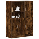 Open planken van bewerkt hout voor organiserende keukenkasten - Gerookt eiken / 1 - Wandplanken