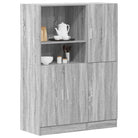 Open planken van bewerkt hout voor organiserende keukenkasten - Grijs sonoma / 1 - Wandplanken