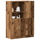 Open planken van bewerkt hout voor organiserende keukenkasten - Oud hout / 1 - Wandplanken