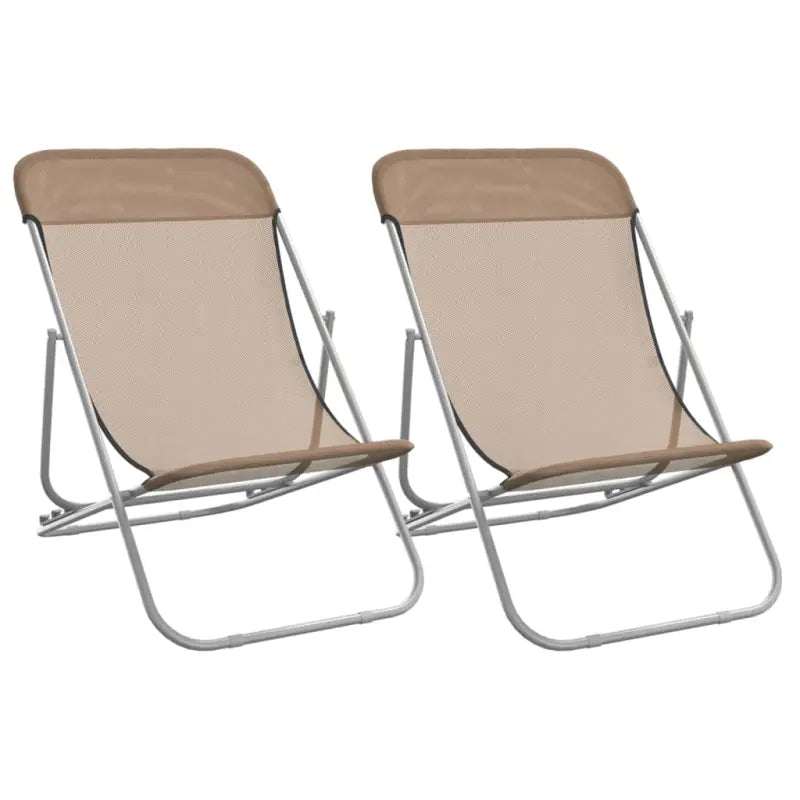 Opvouwbare strandstoel met gepoedercoat staal en verstelbare ligpositie - Ligstoelen