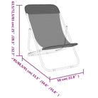 Opvouwbare strandstoel met gepoedercoat staal en verstelbare ligpositie - Ligstoelen