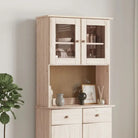 Opzetkast van massief grenenhout voor extra opbergruimte - Naturel / 1 - Dressoirs & buffetkasten