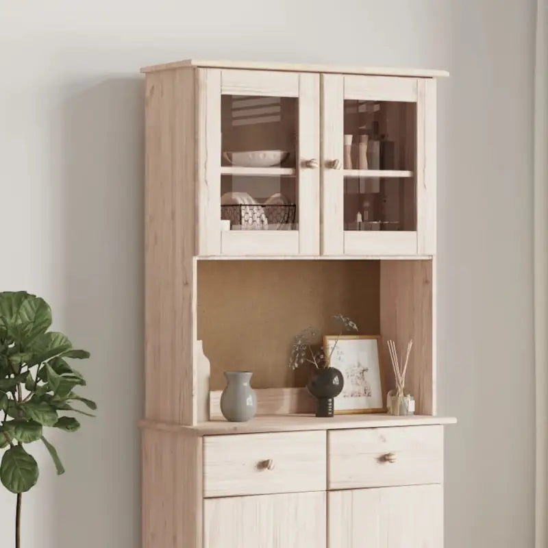 Opzetkast van massief grenenhout voor extra opbergruimte - Naturel / 1 - Dressoirs & buffetkasten
