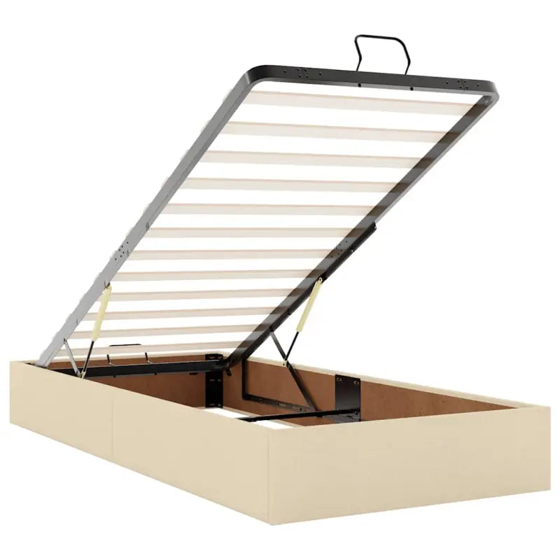 Ottomaan bed met ruime opbergruimte en crème materiaal vulling - Bedden & bedframes
