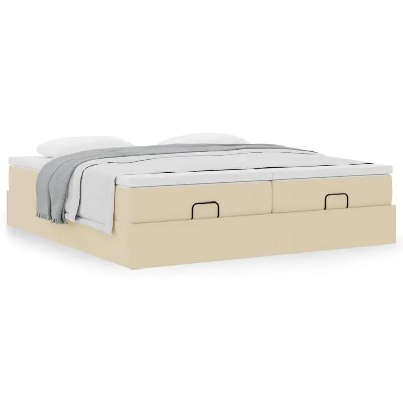 Ottomaan bed met ruime opbergruimte en crème materiaal vulling - Bedden & bedframes