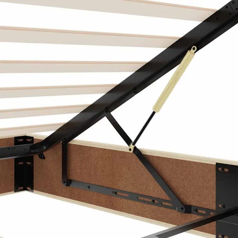 Ottomaan bed met ruime opbergruimte en crème materiaal vulling - Bedden & bedframes