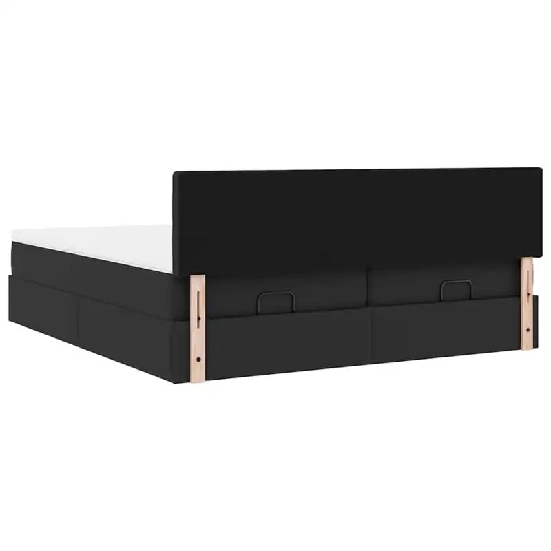 Ottomaan bed met ruime opbergruimte en zwart materiaal voor comfortabele nachten - Bedden & bedframes
