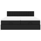 Ottomaan bed met ruime opbergruimte en zwart materiaal voor comfortabele nachten - Bedden & bedframes