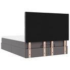 Ottomaan bed met ruime opbergruimte in grijs materiaal - Bedden & bedframes