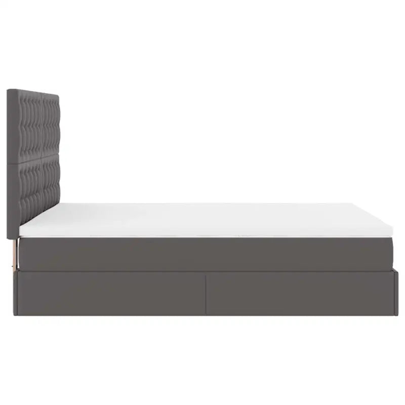 Ottomaan bed met ruime opbergruimte in grijs materiaal - Bedden & bedframes