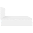 Ottomaanse bed met matras in wit materiaal en ruime opbergruimte - Bedden & bedframes