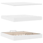Ottomaanse bed met matras in wit materiaal en ruime opbergruimte - Bedden & bedframes