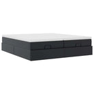 Ottomaanse bed met ruime opbergruimte en zwart materiaal - Bedden & bedframes