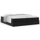 Ottomaanse bed met ruime opbergruimte en zwart materiaal - Bedden & bedframes