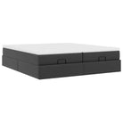 Ottomaanse bed met ruime opbergruimte en zwart materiaal - Bedden & bedframes