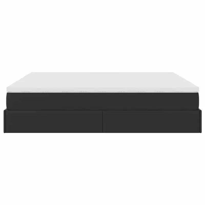 Ottomaanse bed met ruime opbergruimte en zwart materiaal - Bedden & bedframes