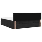 Ottomaanse bed met ruime opbergruimte en zwart materiaal voor comfort - Bedden & bedframes