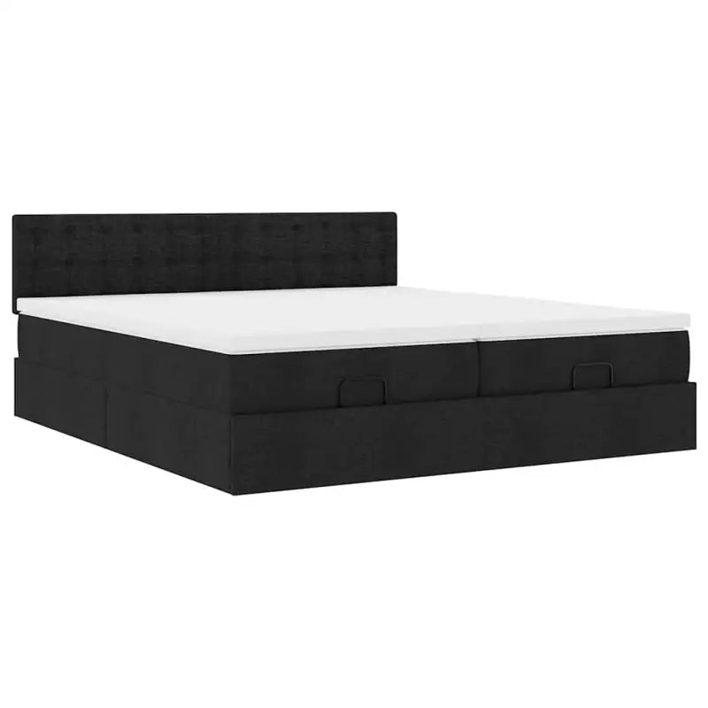 Ottomaanse bed met ruime opbergruimte en zwart materiaal voor comfort - Bedden & bedframes