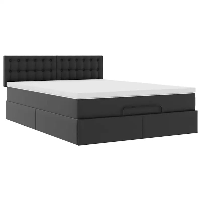 Ottomaanse bed met ruime opbergruimte en zwart materiaal voor comfort - Bedden & bedframes