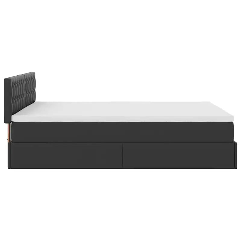 Ottomaanse bed met ruime opbergruimte en zwart materiaal voor comfort - Bedden & bedframes