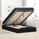 Ottomaanse bed met ruime opbergruimte in zwart materiaal - Zwart / 120 x 190 - Bedden & bedframes