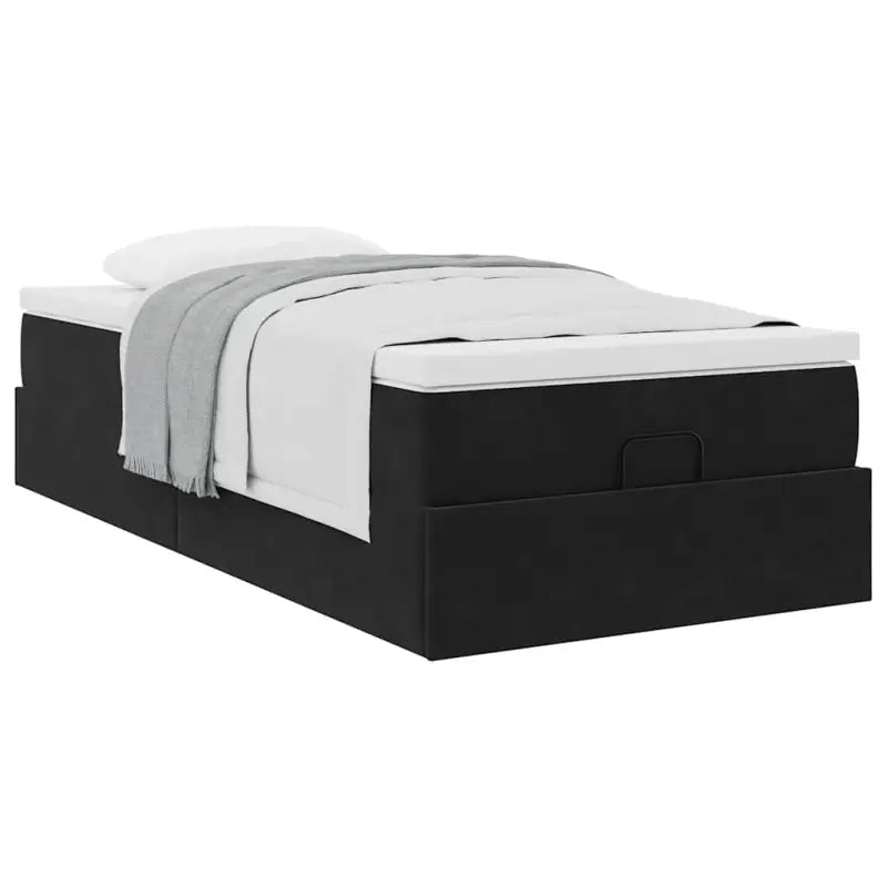 Ottomaanse bed met ruime opbergruimte in zwart materiaal - Bedden & bedframes