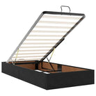 Ottomaanse bed met ruime opbergruimte in zwart materiaal - Bedden & bedframes